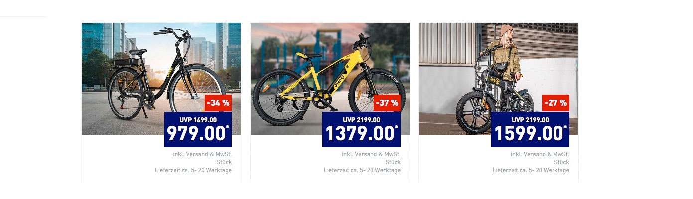 ALDI Angebot: Jeep E-Bikes