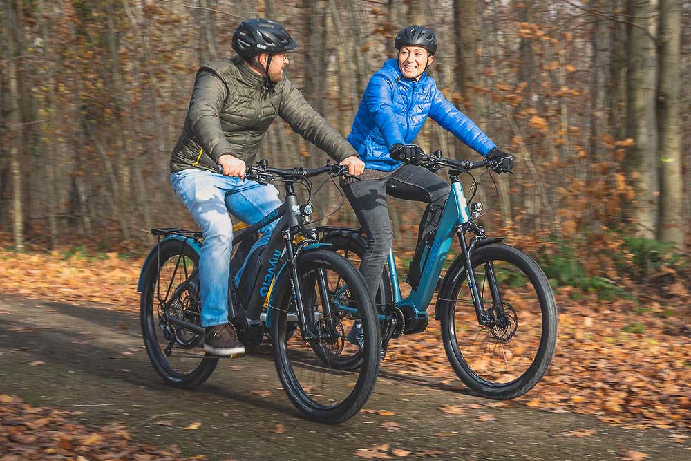 E-Bikes von myvélo im Wald