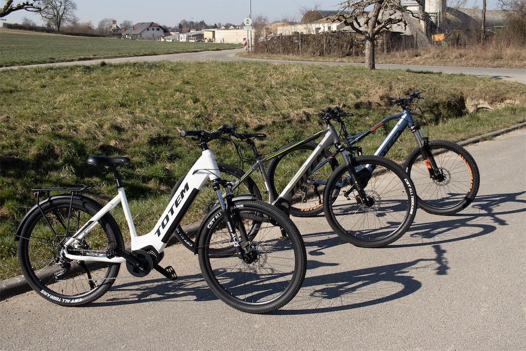 Die TOTEM E-Bikes Delta, Maurice und Carry